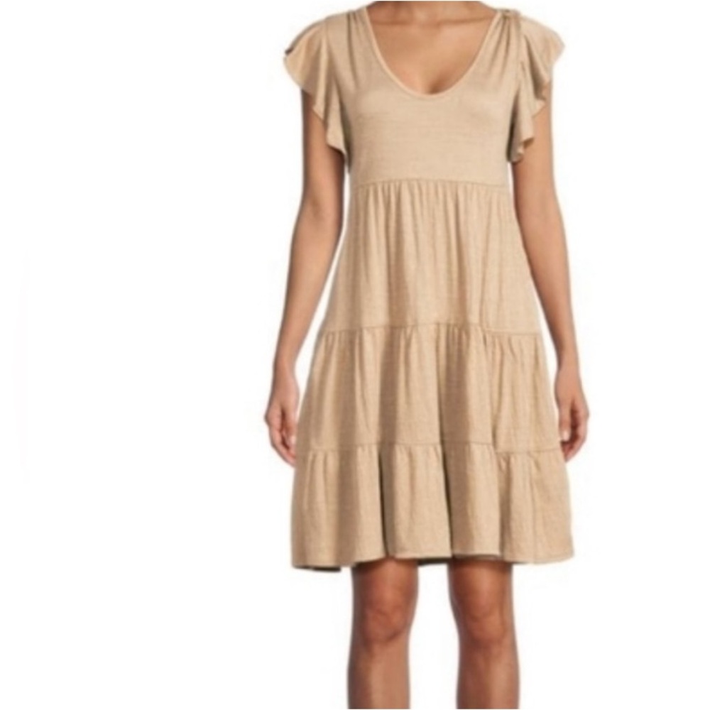 Max Studio Taupe Textured Dress - Picture 7 of 7